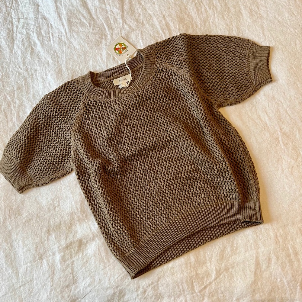 OZMA Brown Knit Top
